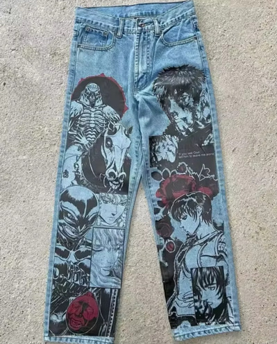 Horror Anime Black Denim