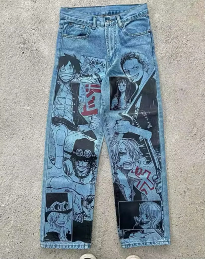 Straw Hat One Piece Jeans