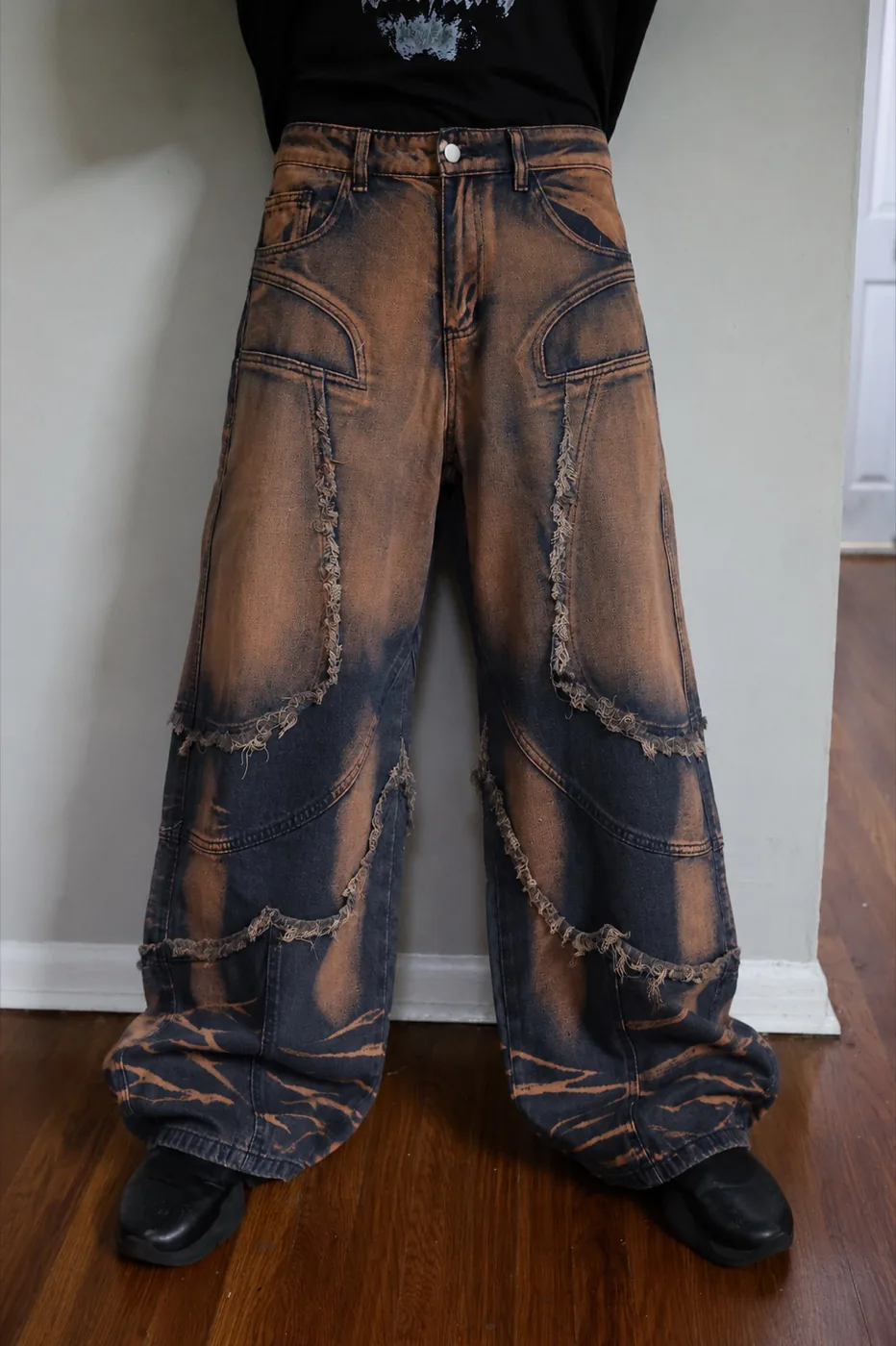 Acid Rust Patchwork Jeans