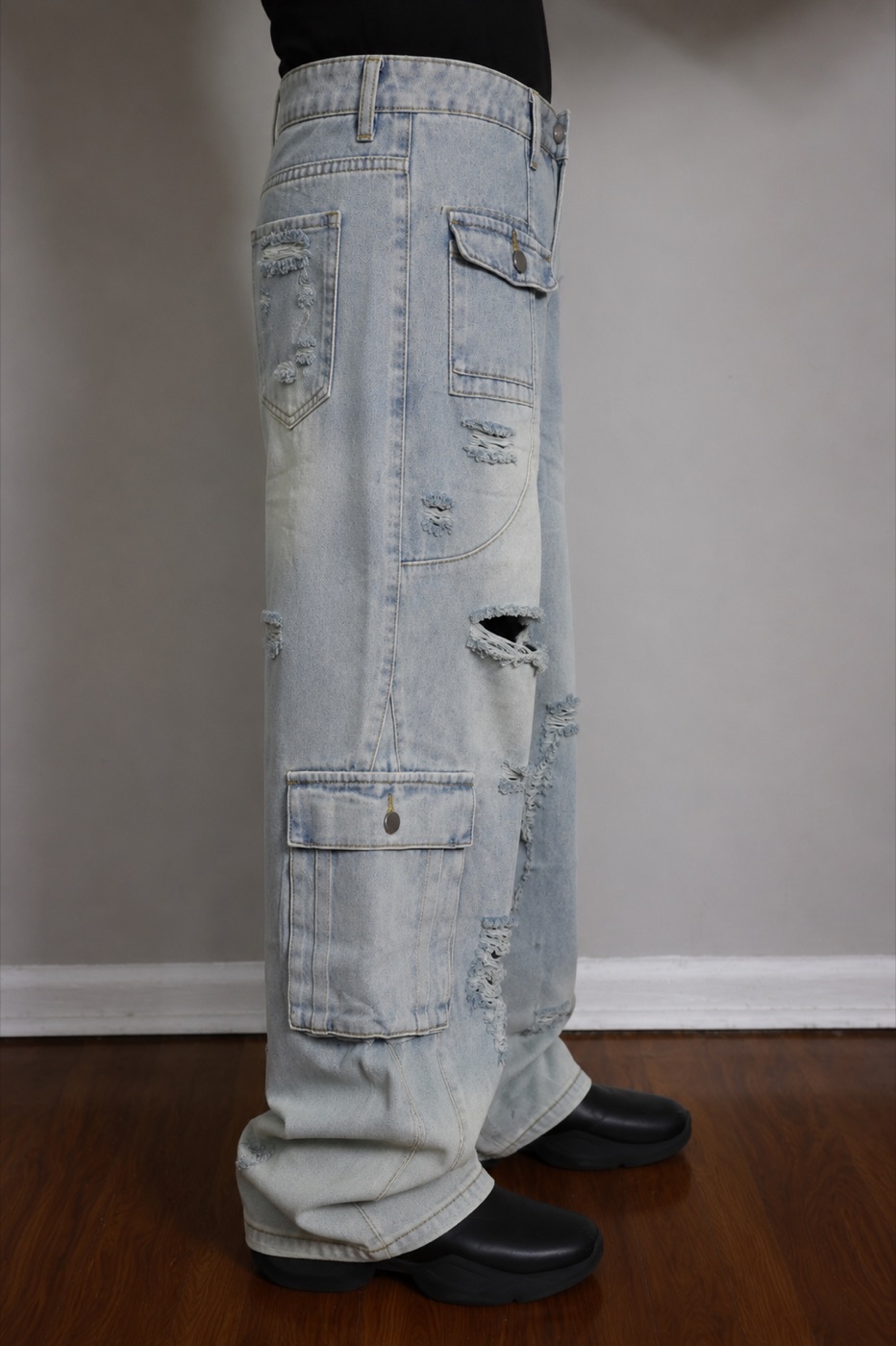 Ice Cargo Wide-Leg Denim