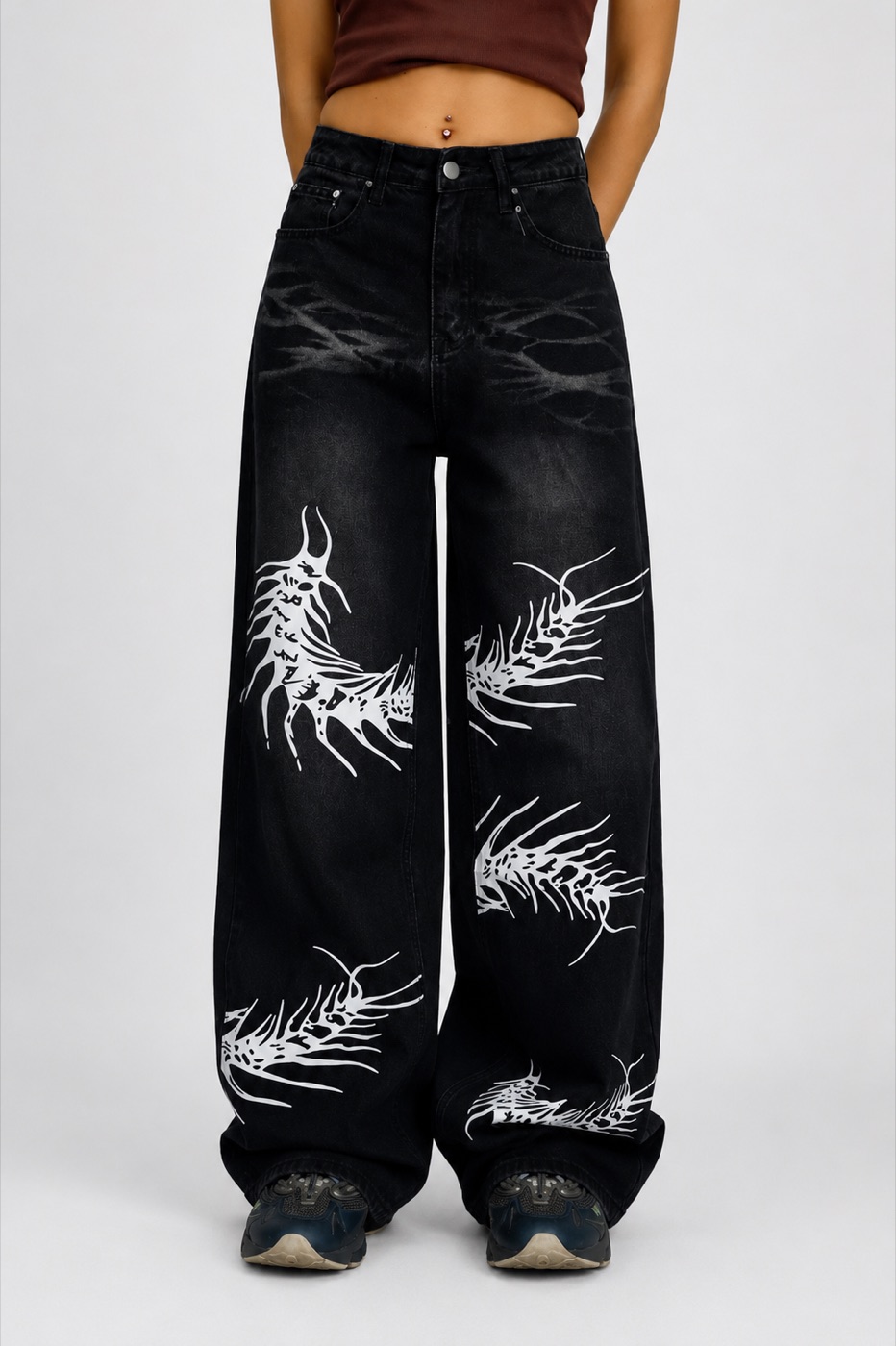 Creature Graphic Wide-Leg
