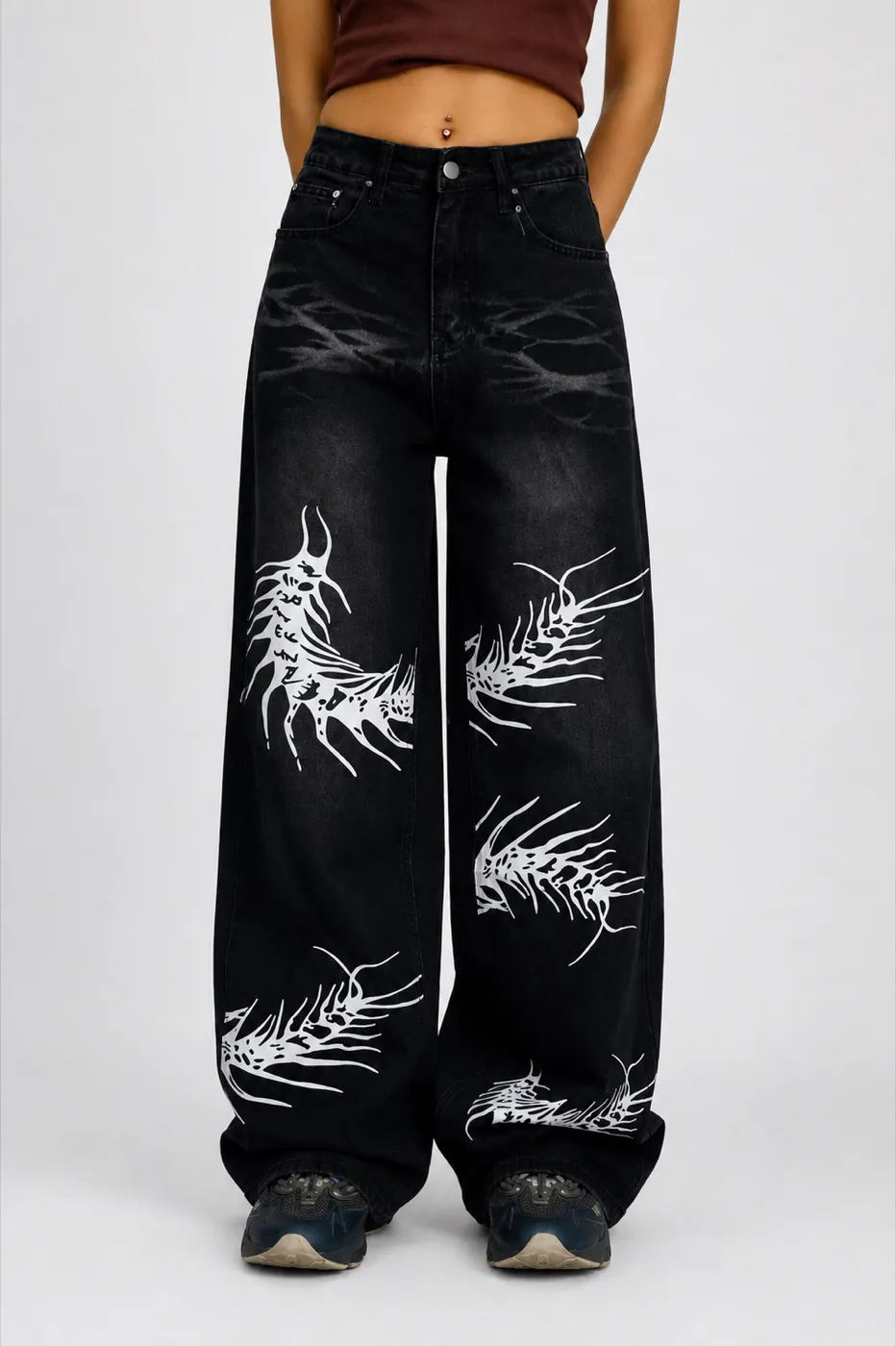 Creature Graphic Wide-Leg