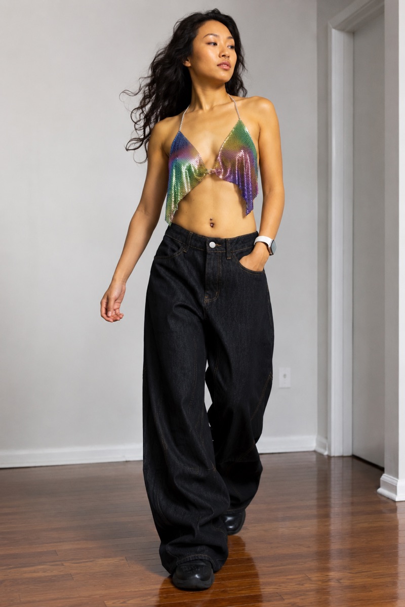 Gothic Skull Wide-Leg — Back