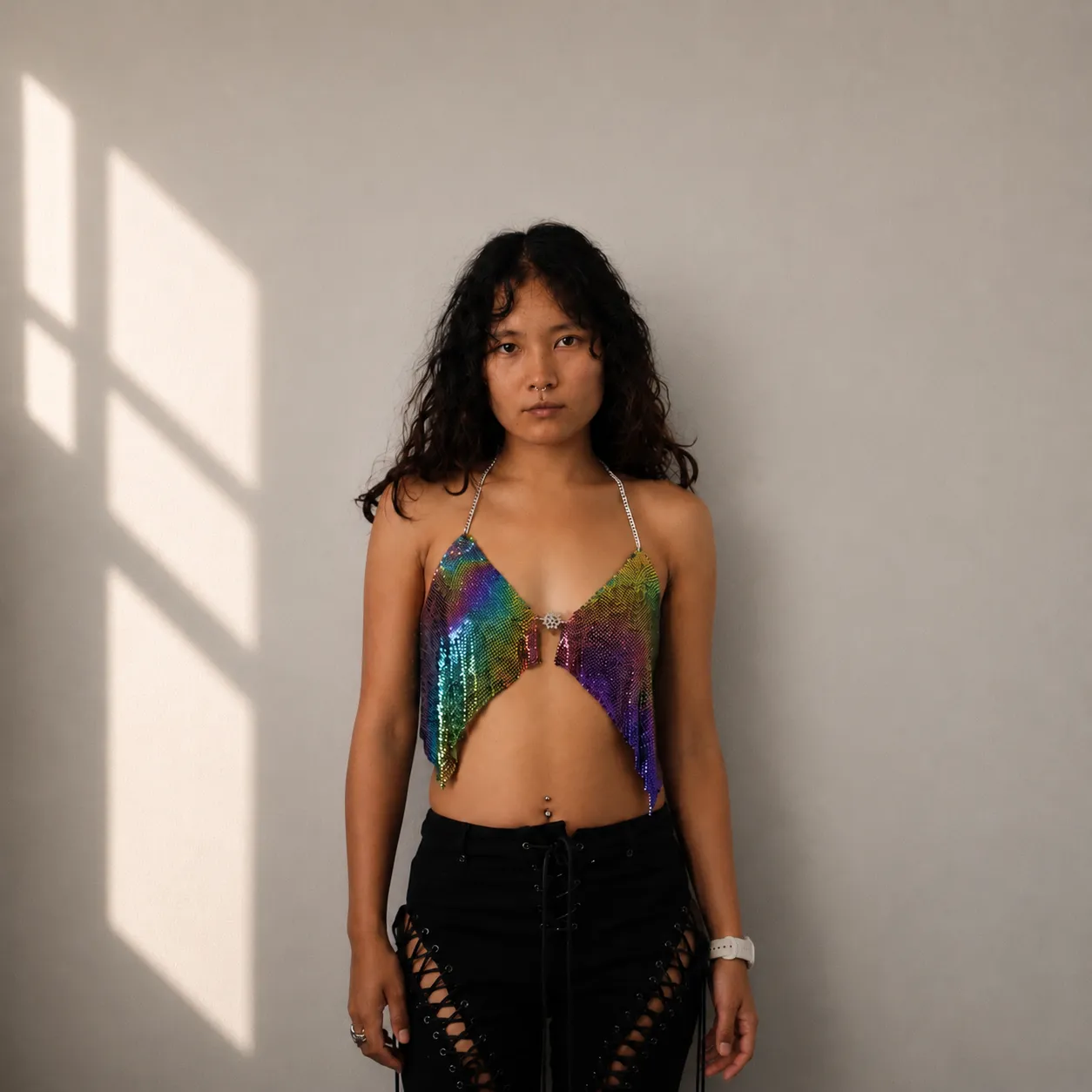 Holographic Sequin Bra Top